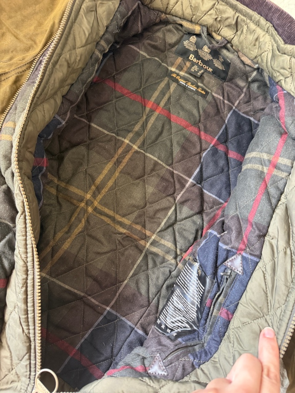 Barbour Ashley Waxed Jacket with Quilted Liner size U.S. 8 - Picture 7 of 10